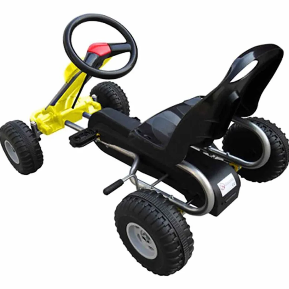 Jouets-vidaXL Kart à pédales Jaune