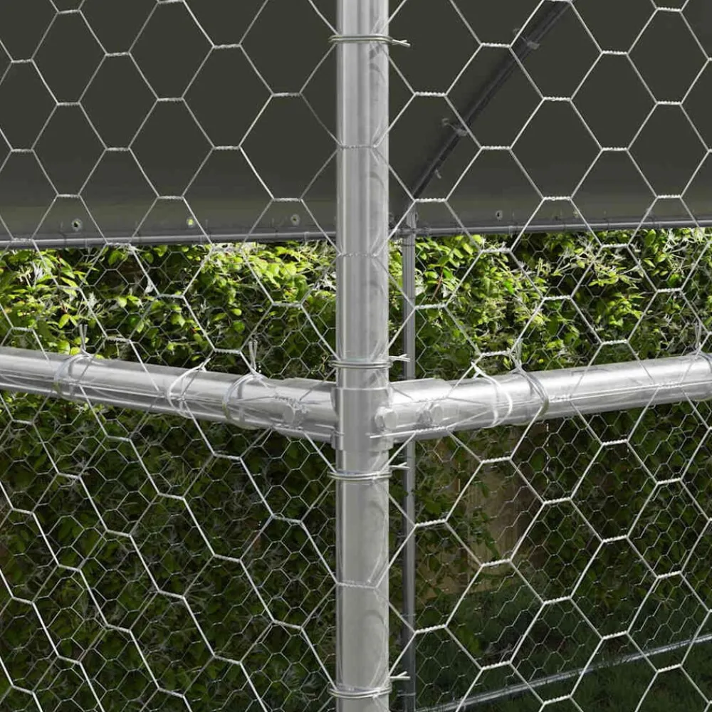 vidaXL Kennel pour Chiens 3 pcs Argenté 6 x 2 x 2 m Acier galvanisé