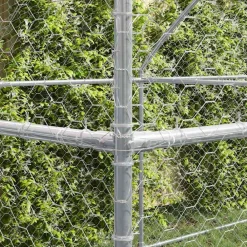 Articles Pour Animaux De Compagnie-vidaXL Kennel pour Chiens 2 pcs Argenté 4 x 2 x 2 m Acier galvanisé