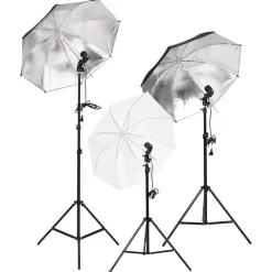 Appareils Photo-vidaXL Kit d'éclairage de studio avec trépieds et parapluies