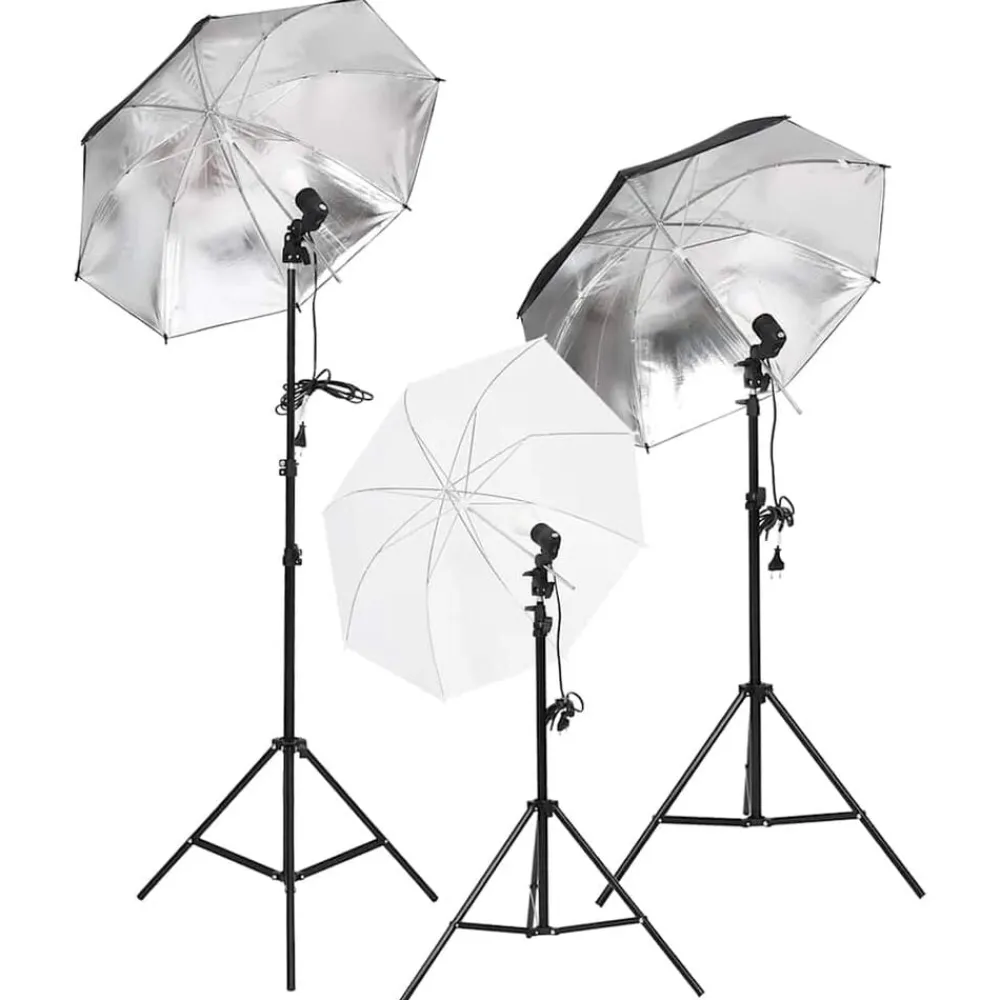 Appareils Photo-vidaXL Kit d'éclairage de studio avec trépieds et parapluies