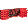 Accessoires De Quincaillerie-vidaXL Kit de bacs de stockage et panneaux muraux 80 pcs Rouge et noir