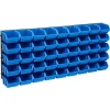 Accessoires De Quincaillerie-vidaXL Kit de bacs de stockage et panneaux muraux 48 pcs Bleu et noir