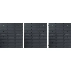 Accessoires De Quincaillerie-vidaXL Kit de bacs de stockage et panneaux muraux 48 pcs Bleu et noir