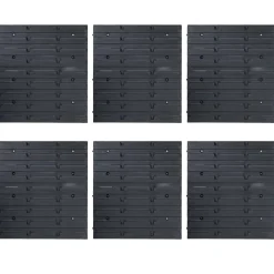vidaXL Kit de bacs de stockage et panneaux muraux 96 pcs et noir