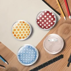 Vêtements & Accessoires-vidaXL Kit de badges à bouton avec épingles 100 sets Acrylique 58 mm