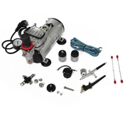 Outils-vidaXL Kit de compresseur d'aérographe avec 2 pistolets