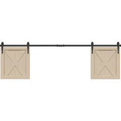 vidaXL Kit de porte d'armoire coulissante 183 cm acier au carbone
