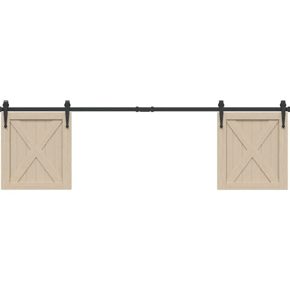 vidaXL Kit de porte d'armoire coulissante 183 cm acier au carbone