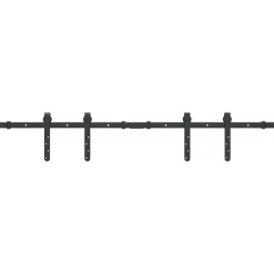 Accessoires De Quincaillerie-vidaXL Kit de porte d'armoire coulissante 122 cm acier au carbone