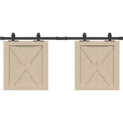 Accessoires De Quincaillerie-vidaXL Kit de porte d'armoire coulissante 122 cm acier au carbone
