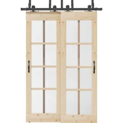 Matériaux De Construction-vidaXL Kit de quincaillerie de porte coulissante 152,5 cm acier noir
