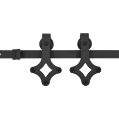 Matériaux De Construction-vidaXL Kit de quincaillerie de porte coulissante SKIEN 183 cm Noir