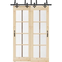 Matériaux De Construction-vidaXL Kit de quincaillerie de porte coulissante 152,5 cm acier noir
