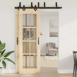 Matériaux De Construction-vidaXL Kit de quincaillerie de porte coulissante 152,5 cm acier noir