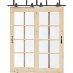 Matériaux De Construction-vidaXL Kit de quincaillerie de porte coulissante 183 cm Acier Noir