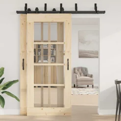 Matériaux De Construction-vidaXL Kit de quincaillerie de porte coulissante 183 cm Acier Noir