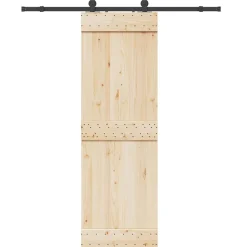 Matériaux De Construction-vidaXL Kit de quincaillerie de porte coulissante 183 cm Acier Noir