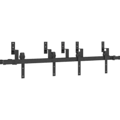 Matériaux De Construction-vidaXL Kit de quincaillerie de porte coulissante 152,5 cm acier noir