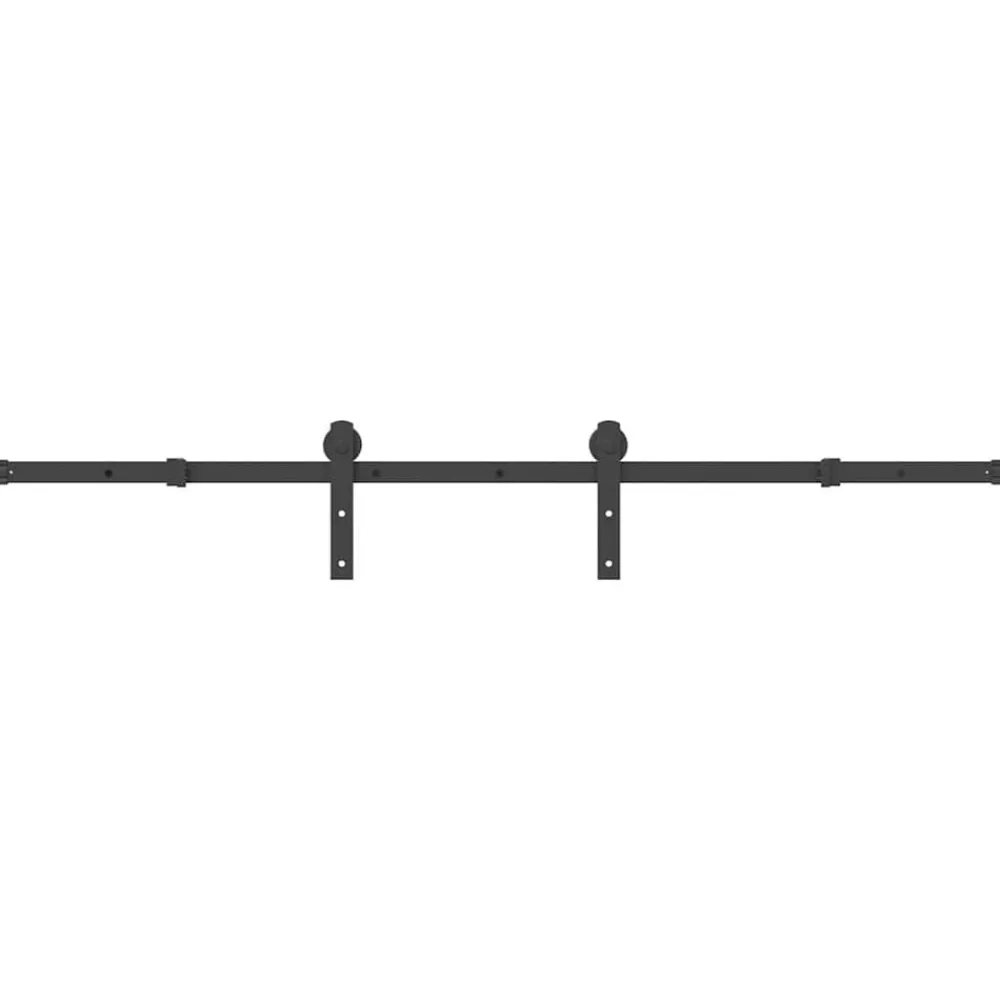 Matériaux De Construction-vidaXL Kit de quincaillerie de porte coulissante 183 cm Acier Noir
