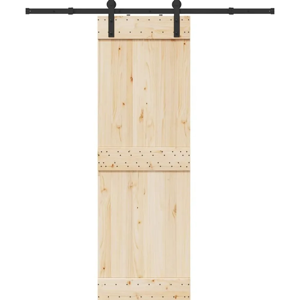 Matériaux De Construction-vidaXL Kit de quincaillerie de porte coulissante 183 cm Acier Noir