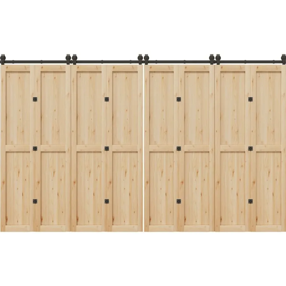 vidaXL Kit de quincaillerie de porte coulissante 366 cm acier noir