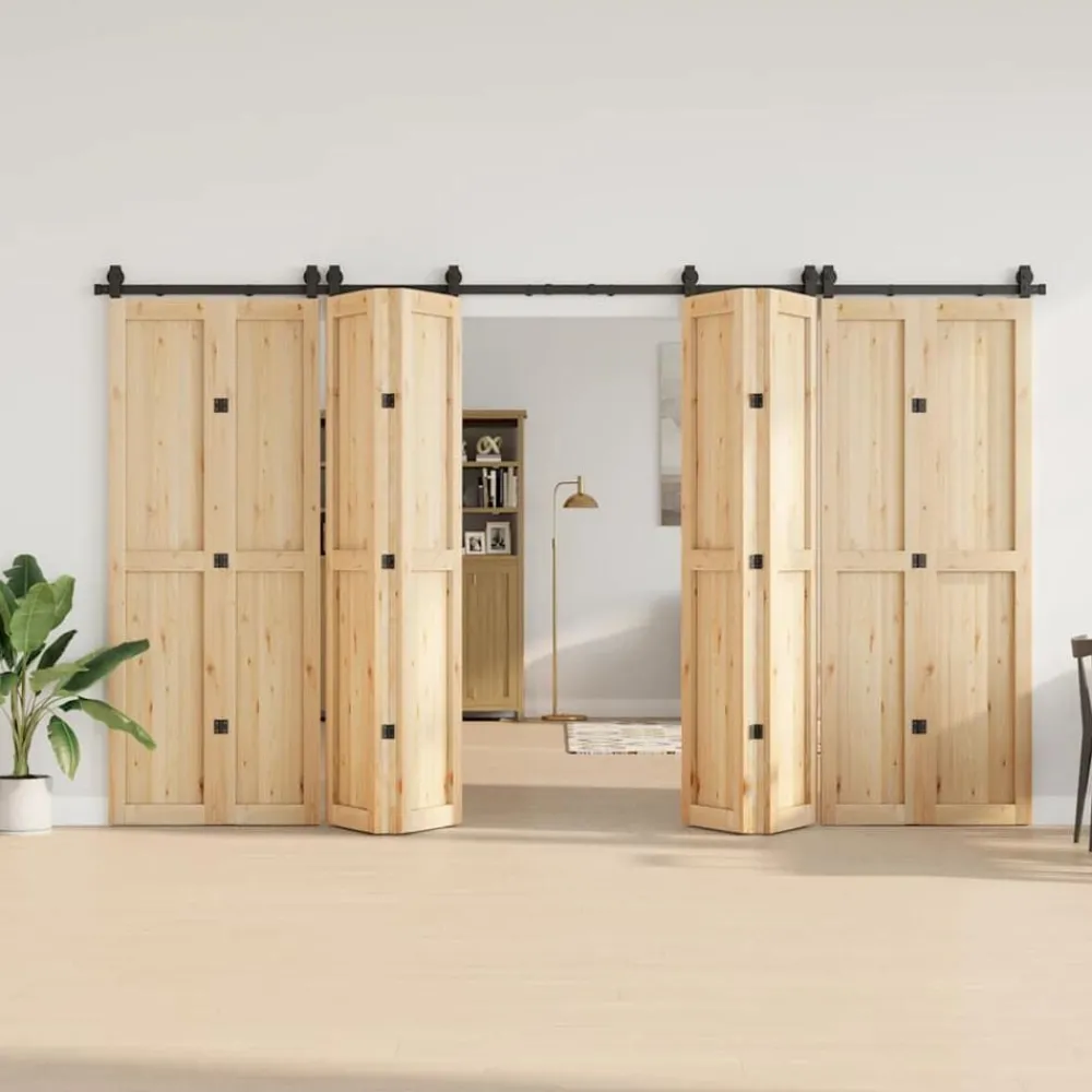 vidaXL Kit de quincaillerie de porte coulissante 366 cm acier noir