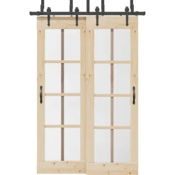 vidaXL Kit de quincaillerie de porte coulissante 152,5 cm acier noir