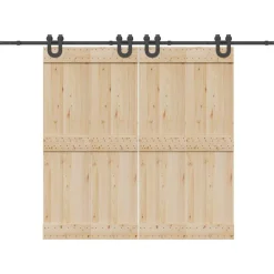 vidaXL Kit de quincaillerie de porte coulissante 366 cm acier noir