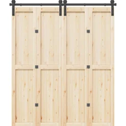 vidaXL Kit de quincaillerie de porte coulissante 183 cm Acier Noir