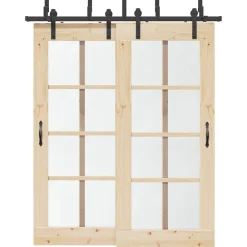 Matériaux De Construction-vidaXL Kit de quincaillerie de porte coulissante 183 cm Acier Noir