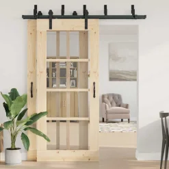 Matériaux De Construction-vidaXL Kit de quincaillerie de porte coulissante 183 cm Acier Noir