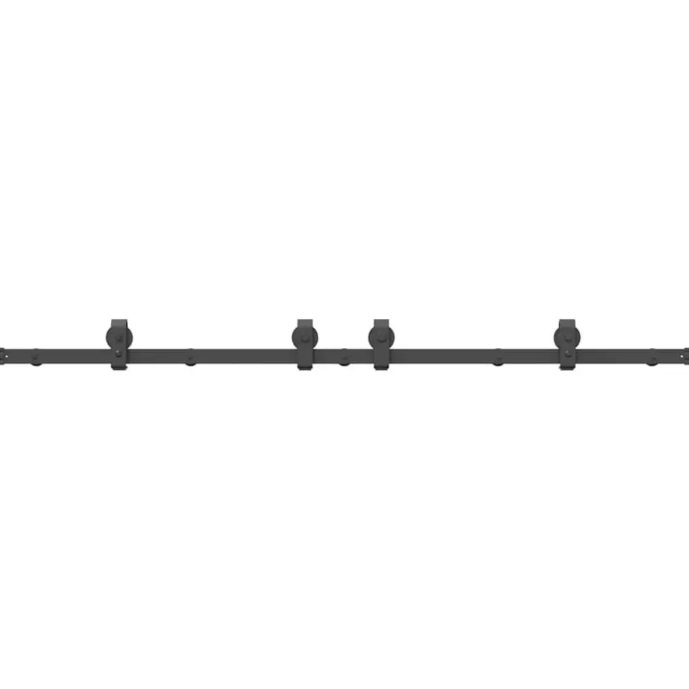 vidaXL Kit de quincaillerie de porte coulissante 183 cm Acier Noir