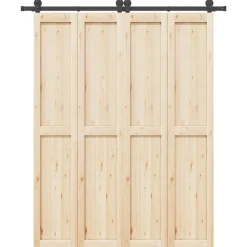 vidaXL Kit de quincaillerie de porte coulissante 183 cm Acier Noir