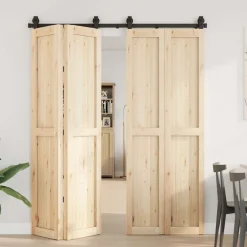 vidaXL Kit de quincaillerie de porte coulissante 183 cm Acier Noir