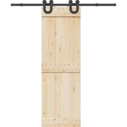 vidaXL Kit de quincaillerie de porte coulissante 183 cm Acier Noir