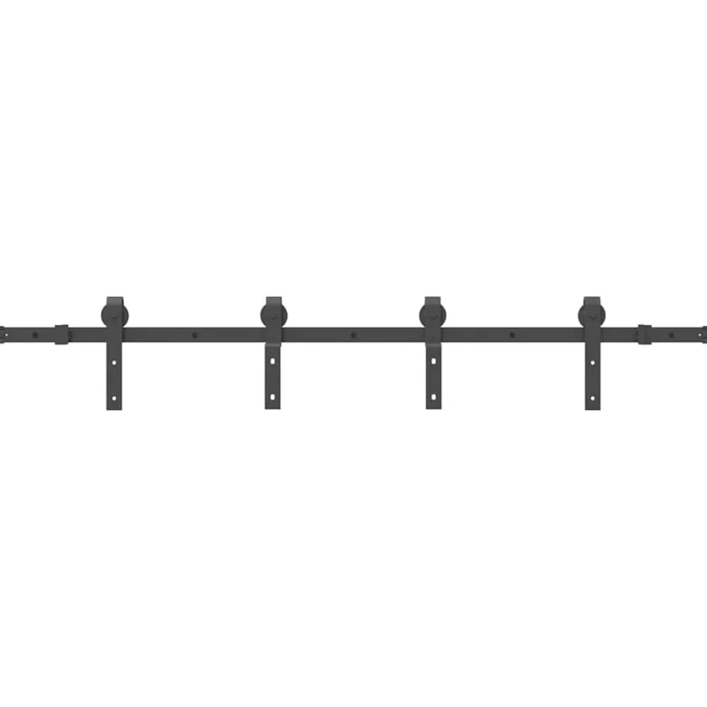 Matériaux De Construction-vidaXL Kit de quincaillerie de porte coulissante 183 cm Acier Noir