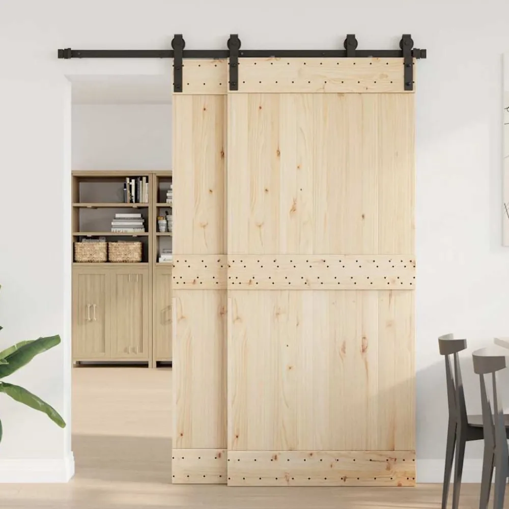 Matériaux De Construction-vidaXL Kit de quincaillerie de porte coulissante 183 cm Acier Noir