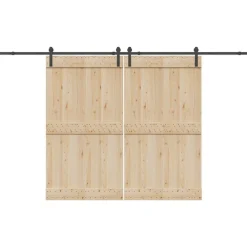 vidaXL Kit de quincaillerie de porte coulissante 366 cm acier noir
