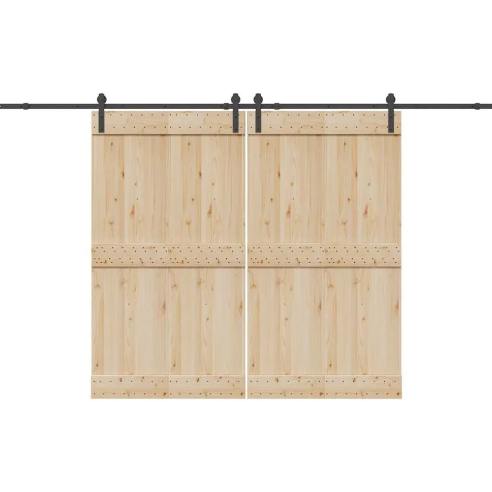 vidaXL Kit de quincaillerie de porte coulissante 366 cm acier noir