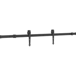 vidaXL Kit de quincaillerie de porte coulissante 152,5 cm acier noir