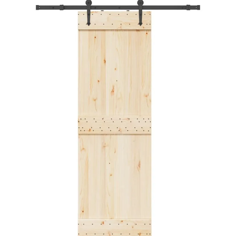 vidaXL Kit de quincaillerie de porte coulissante 152,5 cm acier noir