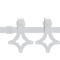 Matériaux De Construction-vidaXL Kit de quincaillerie de porte coulissante 183 cm Acier Blanc