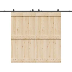 Matériaux De Construction-vidaXL Kit de quincaillerie de porte coulissante 305 cm acier noir
