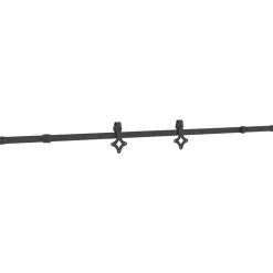 vidaXL Kit de quincaillerie de porte coulissante 213,5 cm acier noir