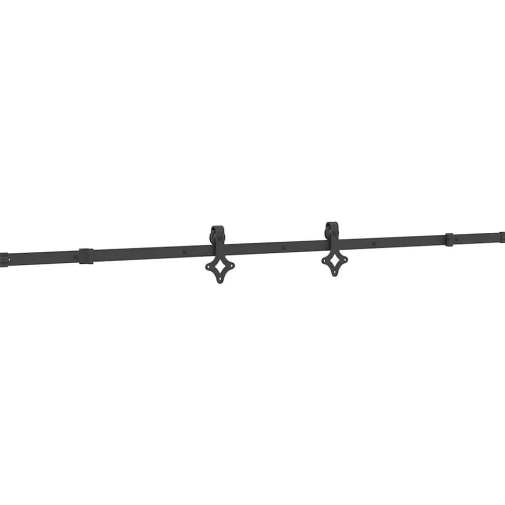 vidaXL Kit de quincaillerie de porte coulissante 213,5 cm acier noir