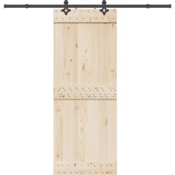 vidaXL Kit de quincaillerie de porte coulissante 213,5 cm acier noir