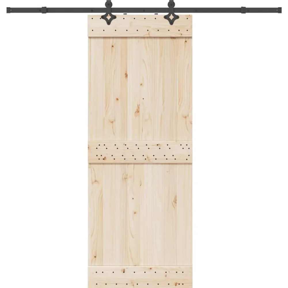 vidaXL Kit de quincaillerie de porte coulissante 213,5 cm acier noir