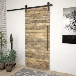 Matériaux De Construction-vidaXL Kit de quincaillerie de porte coulissante 183 cm Acier Noir