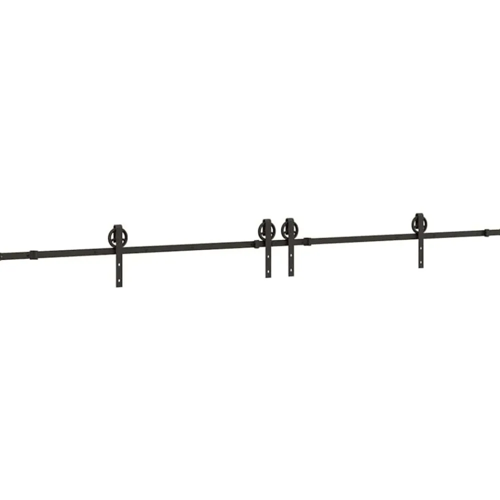 vidaXL Kit de quincaillerie de porte coulissante 366 cm acier noir